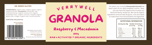 Raw Activated Organic Granola